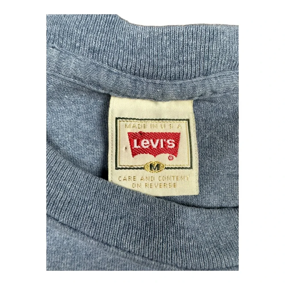 Levi's T-Shirt Men Medium Blue Good Vintage 90s 1995 Stick to the Original USA